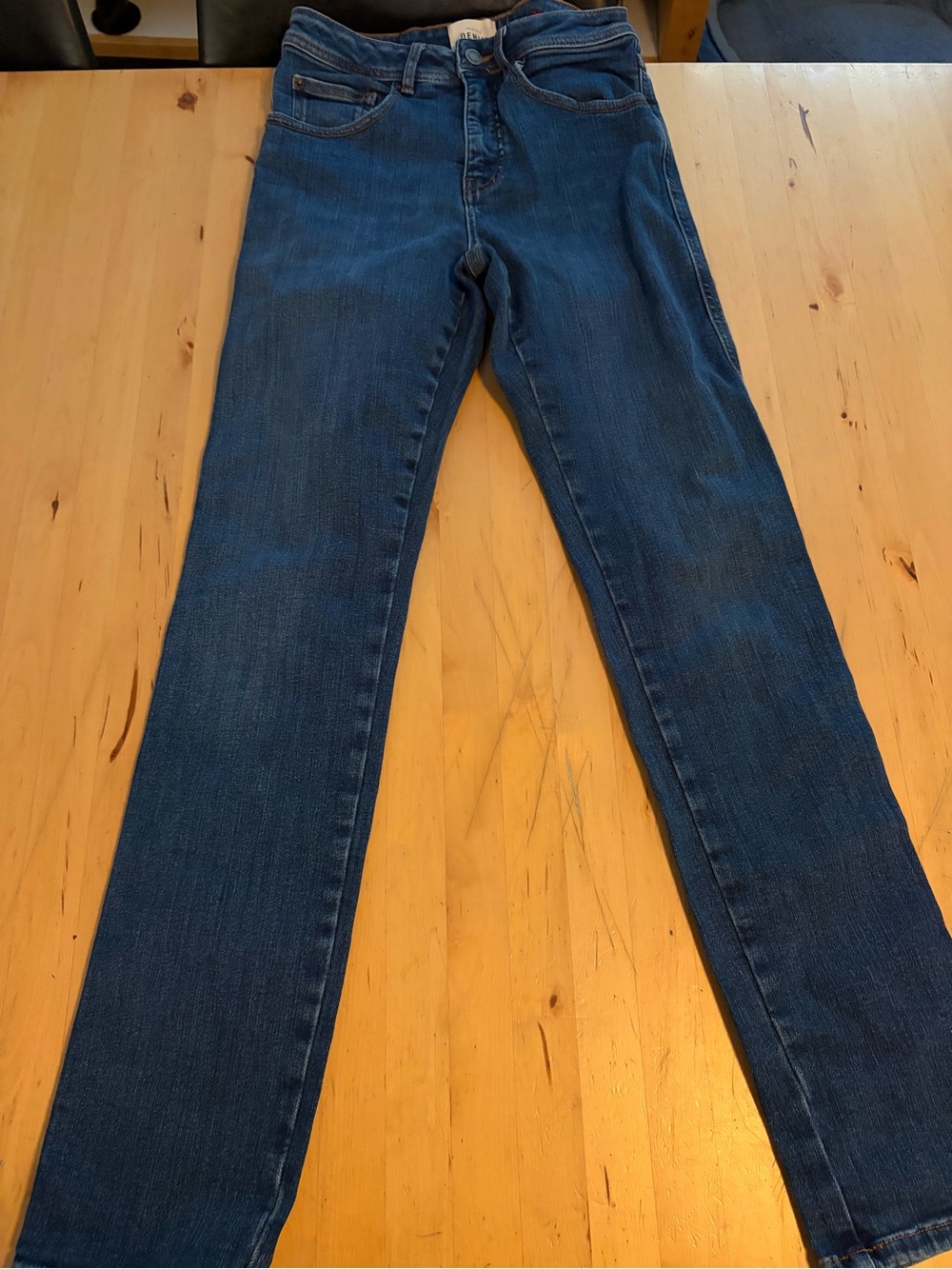 Classic Women's Dark Blue Straight-Leg Jeans
